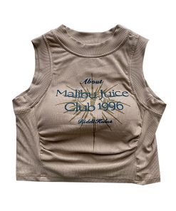 Comfortable Slim Fit Sleeveless Tank Top with Built-in Chest Pad and Embroidery - Sexy Stretchy Design for Effortless Style
