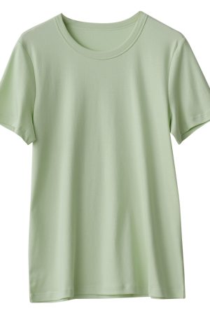 Comfortable Solid Color Slimming T-Shirt - Short Sleeve Round Neck Basic Tee for Summer Fashion in Multi-Colors