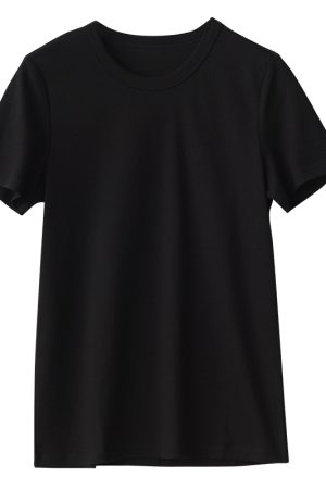 Comfortable Solid Color Slimming T-Shirt - Short Sleeve Round Neck Basic Tee for Summer Fashion in Multi-Colors