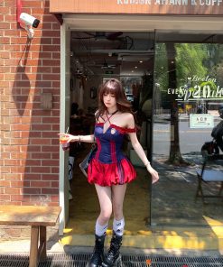 Cool and Spicy Two-Piece Set for Women - American Style Halter Top and Bud Skirt - Summer Y2K Fashion Hot Girl Outfit