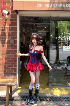 Cool and Spicy Two-Piece Set for Women - American Style Halter Top and Bud Skirt - Summer Y2K Fashion Hot Girl Outfit
