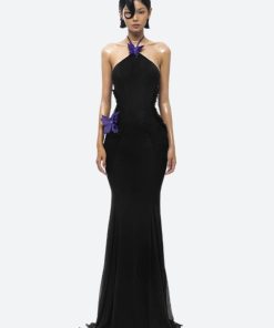 Cool Clothes Ideas, Outfit With Ribbon - Butterfly Cut Out Maxi Dress