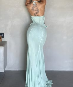 Cool Clothes Ideas, Outfit With Ribbon - Butterfly Cut Out Maxi Dress