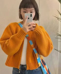 Cool Clothes Ideas, Simple Clothing Ideas - Indie Zip Up Knitted Cardigan