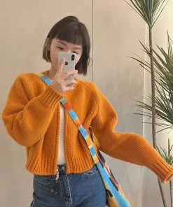 Cool Clothes Ideas, Simple Clothing Ideas - Indie Zip Up Knitted Cardigan