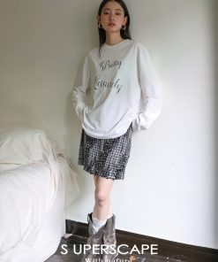 Cool Feel Sorona Cotton Loose Fit Round Neck Relaxed Printed Long Sleeve T-Shirt - Casual Fashion Essential for Effortless Style