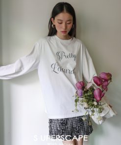 Cool Feel Sorona Cotton Loose Fit Round Neck Relaxed Printed Long Sleeve T-Shirt - Casual Fashion Essential for Effortless Style