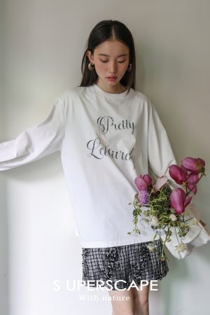 Cool Feel Sorona Cotton Loose Fit Round Neck Relaxed Printed Long Sleeve T-Shirt - Casual Fashion Essential for Effortless Style