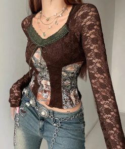 Cool Girl Drawing, Art Girls - Vintage Bohemian Lace Top