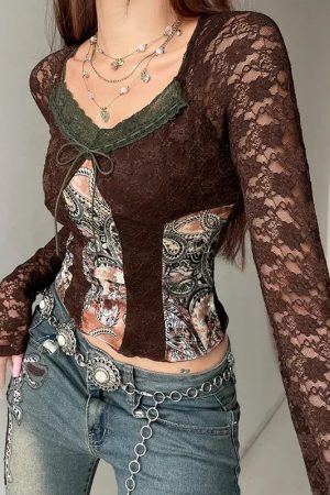 Cool Girl Drawing, Art Girls - Vintage Bohemian Lace Top