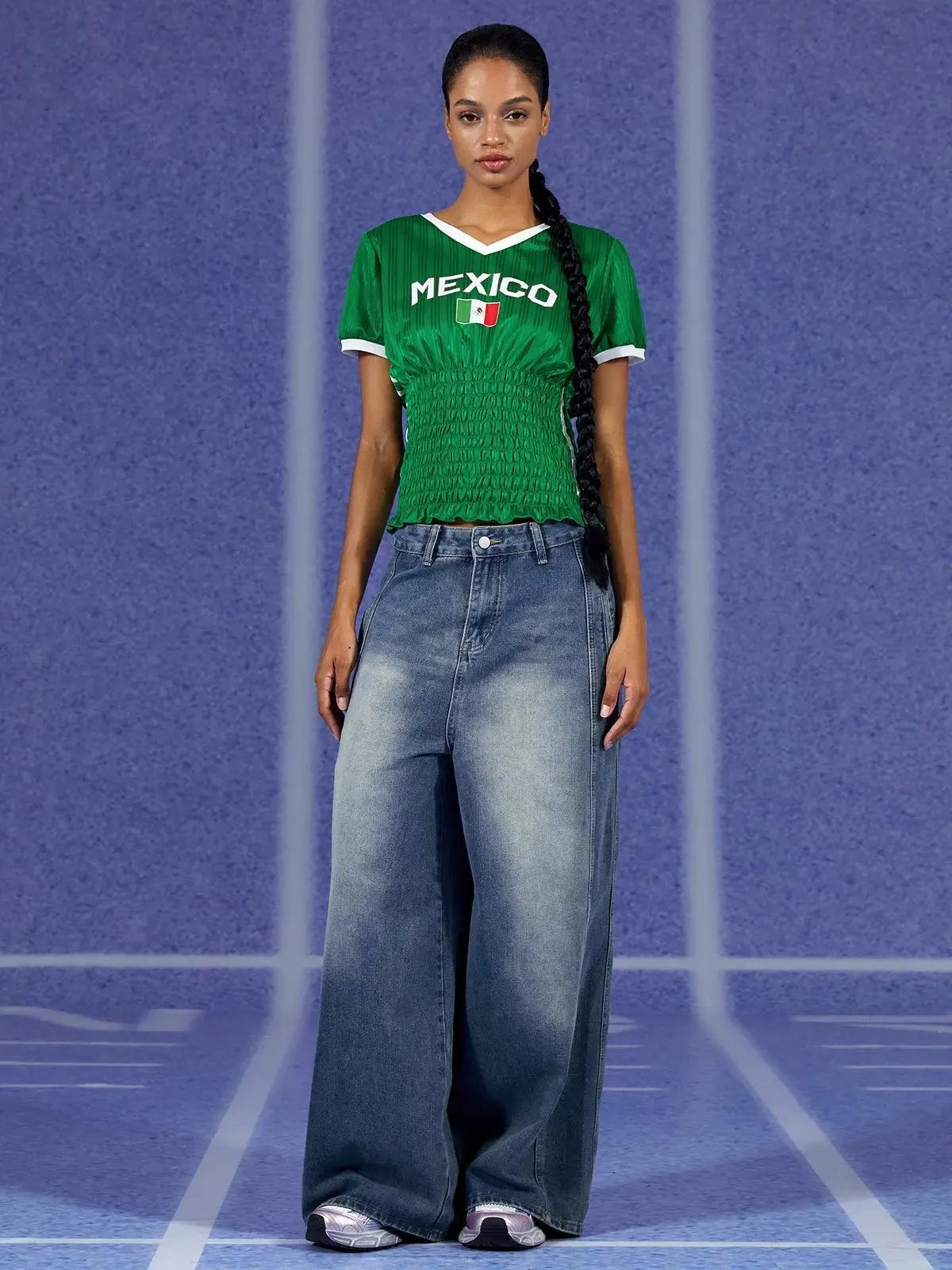 Coquette Clothes For Teens, Dollette Style - Mexico Ruched Jersey Top Coquette Clothes For Teens, Dollette Style - Mexico Ruched Jersey Top