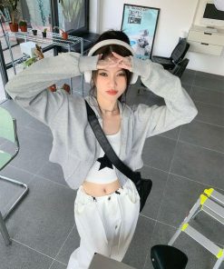 Coquette Lookbook, Coquette Outfits With Pants - Soft Girl Cropped Hoodie