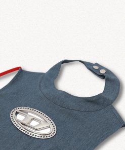 Coquette Outfit School, Dollette Style - Cowgirl Denim Halter Corset Top