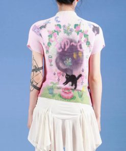 Coquette Winter Coats, Girl Outfits Drawing - Soft Girl Black Cat Top