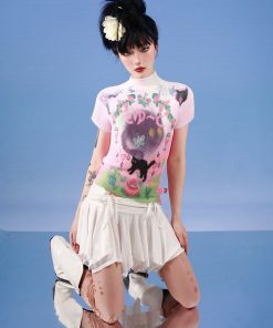 Coquette Winter Coats, Girl Outfits Drawing - Soft Girl Black Cat Top