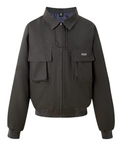 Cotton Pilot Jacket for Autumn Winter, Lapel Design, Warm Thick Casual Outerwear for Stylish Layering
