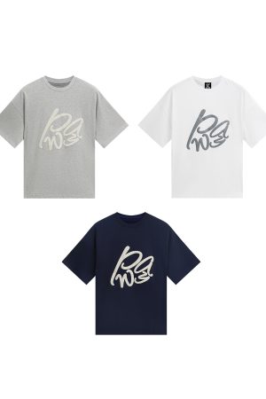 Cotton Short Sleeve Letter Print T-shirt for Spring Summer - Lightweight Five-Point Sleeve Top, Casual Fashion Essential