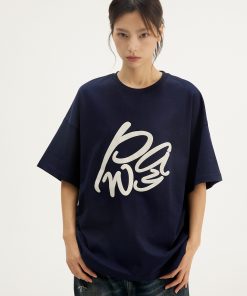 Cotton Short Sleeve Letter Print T-shirt for Spring Summer - Lightweight Five-Point Sleeve Top, Casual Fashion Essential