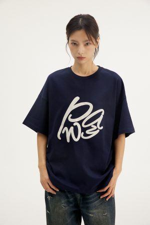 Cotton Short Sleeve Letter Print T-shirt for Spring Summer - Lightweight Five-Point Sleeve Top, Casual Fashion Essential