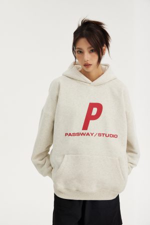 Couple's Fleece Hoodie with Logo - Loose Fit Streetwear Jacket for Autumn & Winter - Stylish Urban Layering