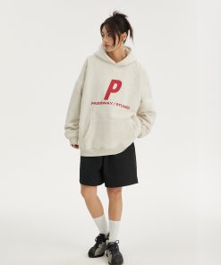 Couple's Fleece Hoodie with Logo - Loose Fit Streetwear Jacket for Autumn & Winter - Stylish Urban Layering