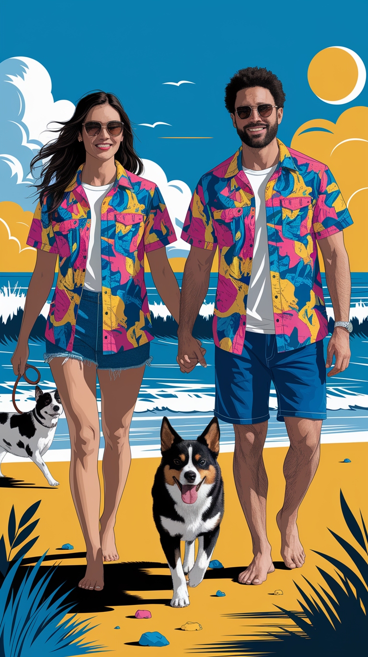 Trendy Couples Shirts Matching for Casual Dates outfit idea