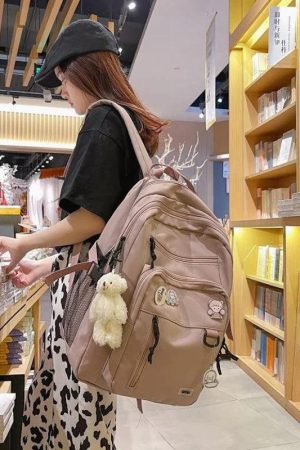 Cozy College Class Outfits, Beauty Outfits - Keychain School Backpack