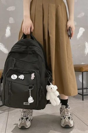 Cozy College Class Outfits, Beauty Outfits - Keychain School Backpack