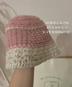 Cream Alpaca Wool Knitted Fisherman Hat - Handmade Winter Warm Authentic Korean Style Beanie