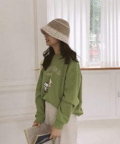 Cream Alpaca Wool Knitted Fisherman Hat - Handmade Winter Warm Authentic Korean Style Beanie