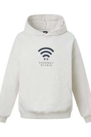 Creative Quirky WIFI Hoodie Unisex Sweatshirt for Couples - Autumn Winter Jacket, Trendy Streetwear, Cozy Fashion Essentials
