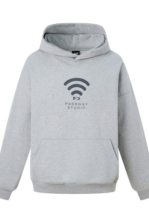 Creative Quirky WIFI Hoodie Unisex Sweatshirt for Couples - Autumn Winter Jacket, Trendy Streetwear, Cozy Fashion Essentials