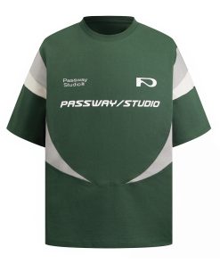 Crescent Patchwork Loose T-shirt for Spring Summer - Breathable Quick-Dry Sports Tee with Short Sleeves for Active Wear