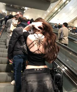 Crimson Off-Shoulder Backless T-Shirt for Women - Summer Slim Fit Crop Top - Stylish Short Sleeve Design for Hot Girls