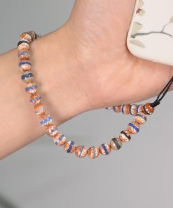 Crystal Agate Mobile Phone Chain Lanyard for Men and Women - Decorative Beads, Camera Strap, Wrist Strap, Stylish Phone Accessory