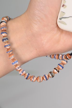 Crystal Agate Mobile Phone Chain Lanyard for Men and Women - Decorative Beads, Camera Strap, Wrist Strap, Stylish Phone Accessory