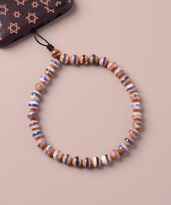 Crystal Agate Mobile Phone Chain Lanyard for Men and Women - Decorative Beads, Camera Strap, Wrist Strap, Stylish Phone Accessory