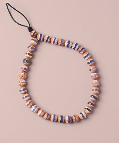 Crystal Agate Mobile Phone Chain Lanyard for Men and Women - Decorative Beads, Camera Strap, Wrist Strap, Stylish Phone Accessory