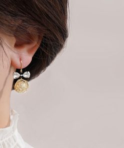 Crystal Bowknot Drop Earrings - Fairy-Inspired Niche Design, Trendy 2025 Fashion Accessory for a Slimmer Face Look