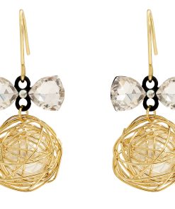Crystal Bowknot Drop Earrings - Fairy-Inspired Niche Design, Trendy 2025 Fashion Accessory for a Slimmer Face Look