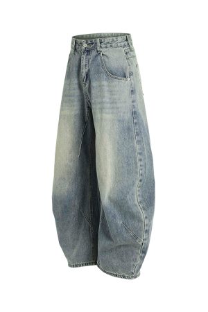Curved Knife Pants for Summer - Trendy Thin American Retro Distressed Denim Jeans