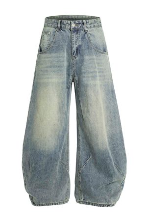 Curved Knife Pants for Summer - Trendy Thin American Retro Distressed Denim Jeans