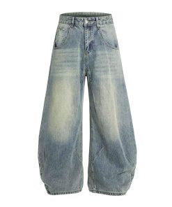 Curved Knife Pants for Summer - Trendy Thin American Retro Distressed Denim Jeans