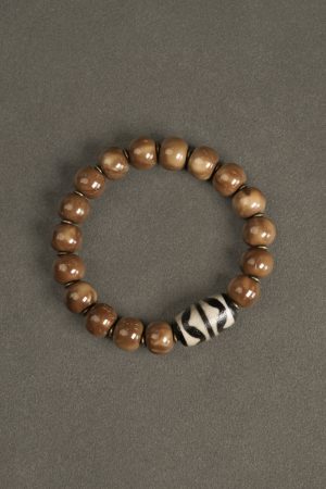 Curved Tail Flower Retro Ethnic Beads Bracelet, Personalized Cultural Wristband for Men and Women, Trendy Boho Style Accessory