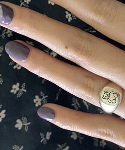 Cute Baby Bear Pattern 925 Silver Ring for Best Friends and Couples - Korean Style Jewelry, Adorable Friendship Gift
