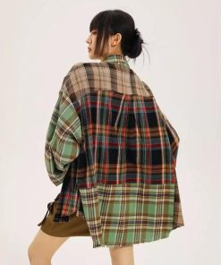 Cute Casual Outfits Jeans, Baggy Jeans For Women - Grunge Plaid Shirt