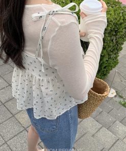 Cute Cherry Pattern Camisole with Strap Design - Fitted Corset Style, Y2K Aesthetic, Korean Fashion Top