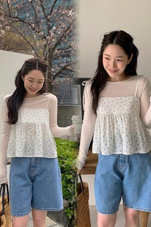 Cute Cherry Pattern Camisole with Strap Design - Fitted Corset Style, Y2K Aesthetic, Korean Fashion Top