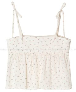 Cute Cherry Pattern Camisole with Strap Design - Fitted Corset Style, Y2K Aesthetic, Korean Fashion Top