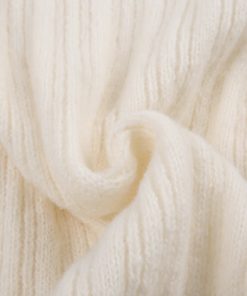 Cute Classic Outfits, Modest Girly Outfits - Button Up Off Shoulder Knitted Top